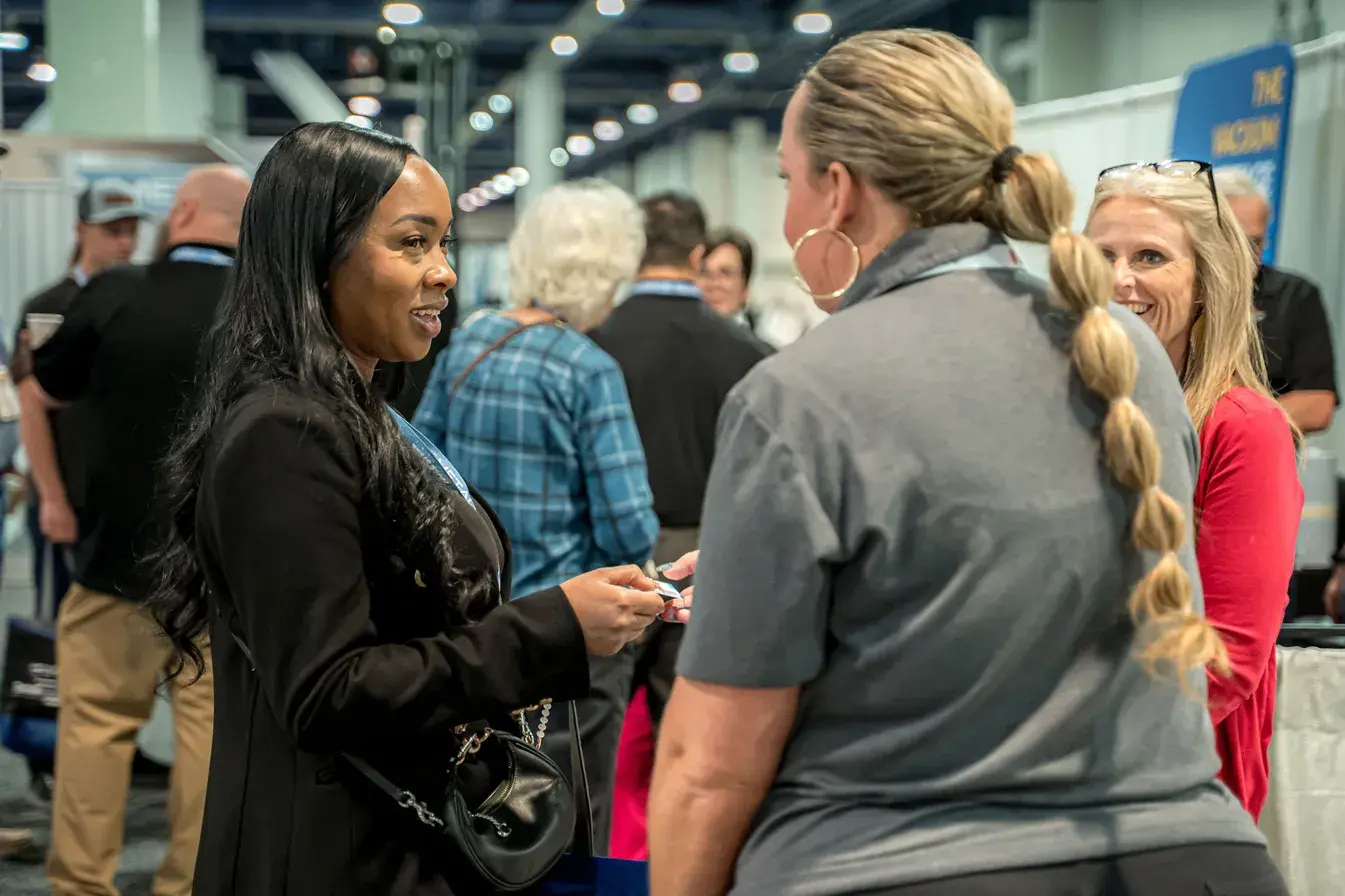 Emerging professionals on the METALCON show floor